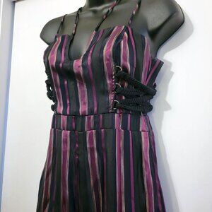 House of Harlow 1960 Women's Purple and Black Jumpsuit